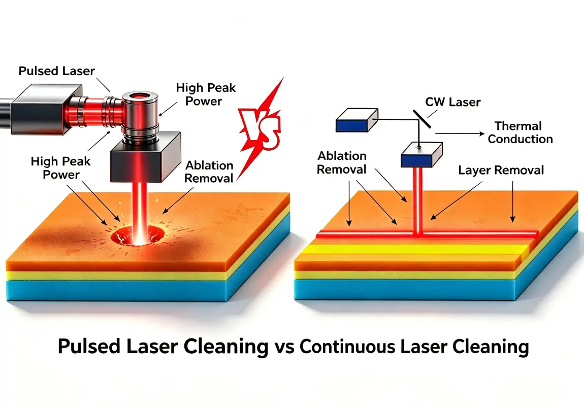 Macchina per la pulizia laser pulsata vs. macchina per la pulizia laser continua