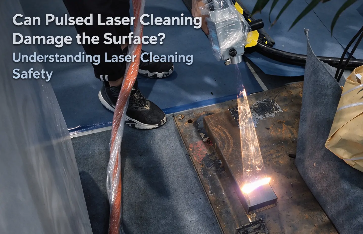 Pulsed laser cleaning damage the surface