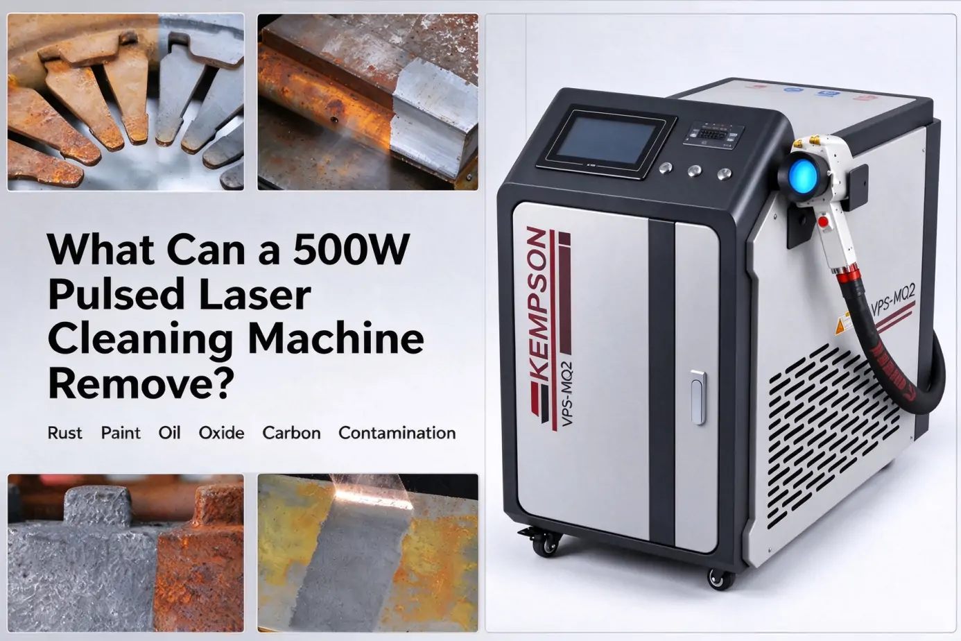 What Can a 500W Pulsed Laser Cleaning Machine Remove